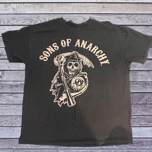 Sons of Anarchy XL T-Shirt Mens Black Excellent Reaper Graphic Biker TV Show